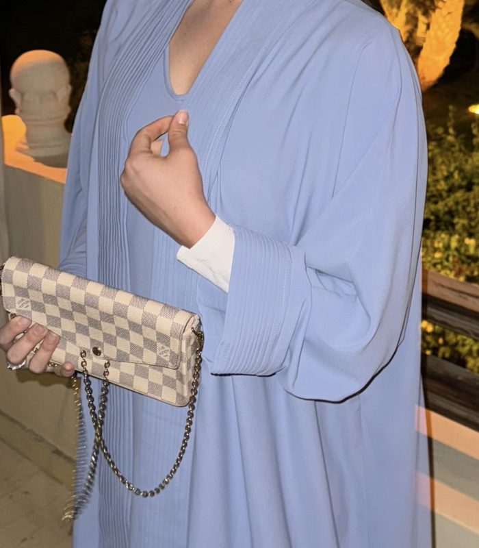 Ensemble “QATARI” blue   (abaya + dress)