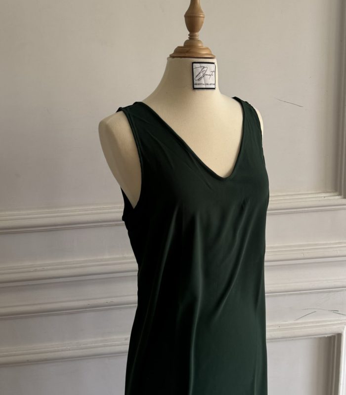 Dress basic green emerald